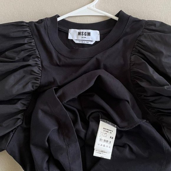 MSGM Puff Balloon Sleeve Top Made in Italy - Picture 9 of 9